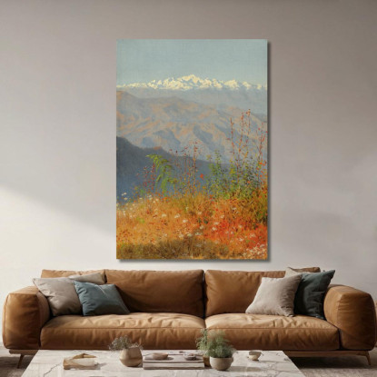 Tramonto Sull'Himalaya Vasily Vereshchagin vvr54 quadro stampato su tela