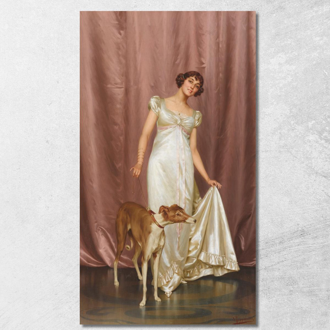 Una Signora Elegante Vittorio Reggianini vrg8 quadro stampato su tela Una Signora Elegante Vittorio Reggianini vrg8 quadro stampato su tela
