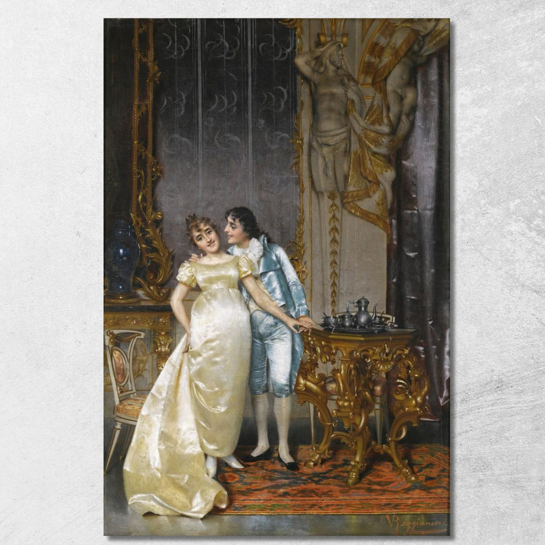 Flirt Vittorio Reggianini vrg12 quadro stampato su tela Flirt Vittorio Reggianini vrg12 quadro stampato su tela