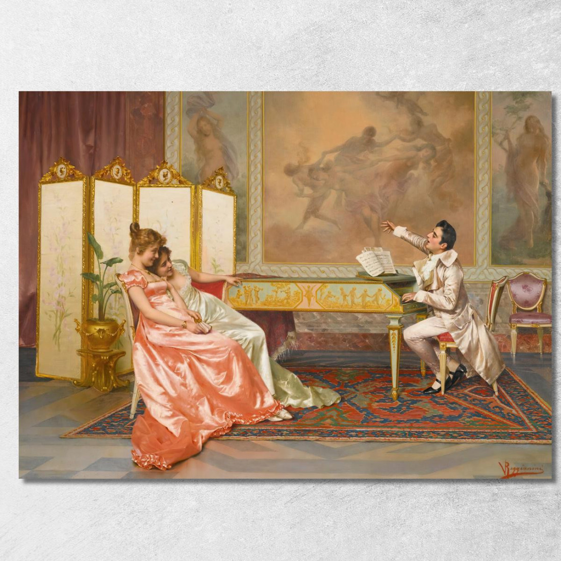 Il Recital Vittorio Reggianini vrg25 quadro stampato su tela Il Recital Vittorio Reggianini vrg25 quadro stampato su tela