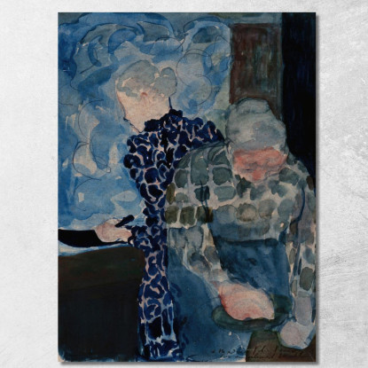 Interno Di Due Donne Édouard Vuillard evu21 quadro stampato su tela