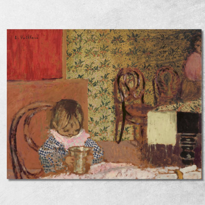 Bambino Con La Tazza Édouard Vuillard evu25 quadro stampato su tela