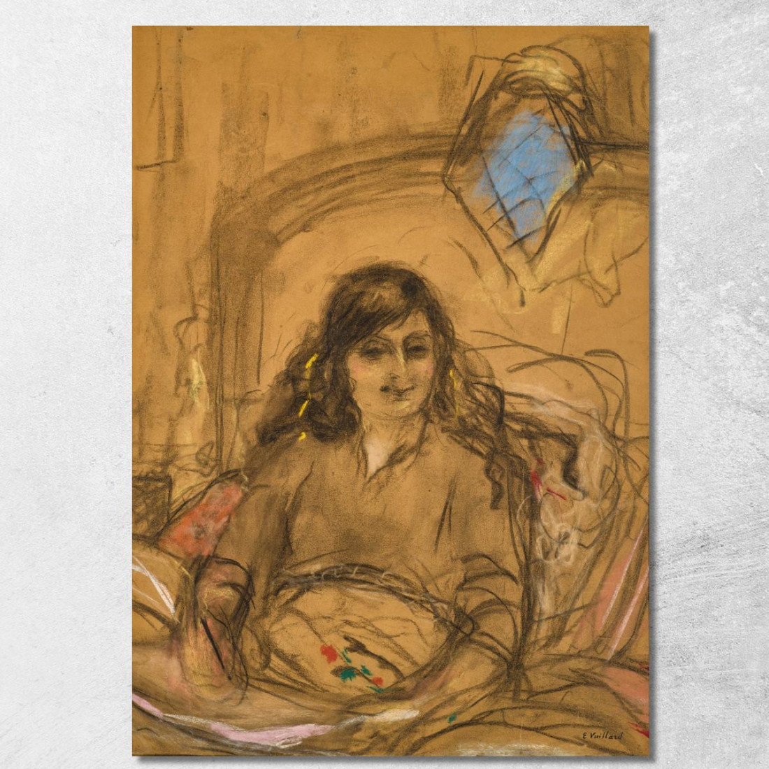 Studio Per Il Ritratto Della Contessa Anna De Noailles Édouard Vuillard evu26 quadro stampato su tela Studio Per Il Ritratto Della Contessa Anna De Noailles Édouard Vuillard evu26 quadro stampato su tela