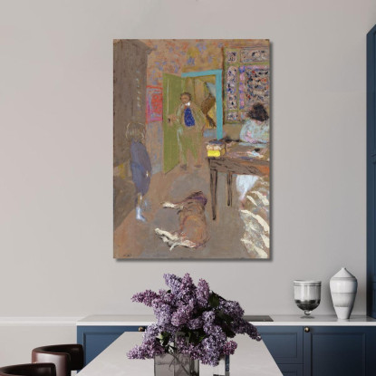 Interno A Saint-Jacut Édouard Vuillard evu35 quadro stampato su tela
