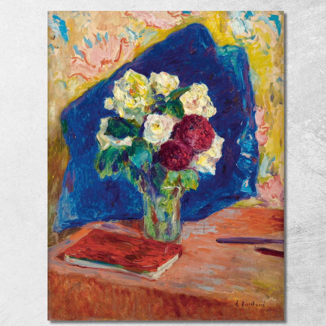 Il Bouquet E Il Libro Édouard Vuillard evu65 quadro stampato su tela Il Bouquet E Il Libro Édouard Vuillard evu65 quadro stampato su tela