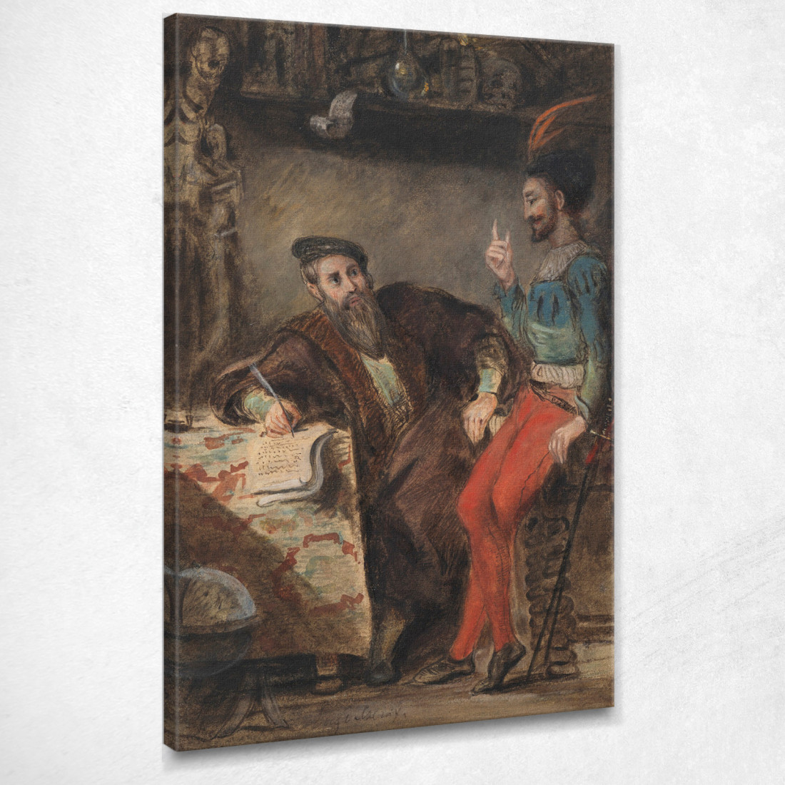 Mefistofele Appare A Faust Eugène Delacroix edx83 quadro stampato su tela Mefistofele Appare A Faust Eugène Delacroix edx83 quadro stampato su tela