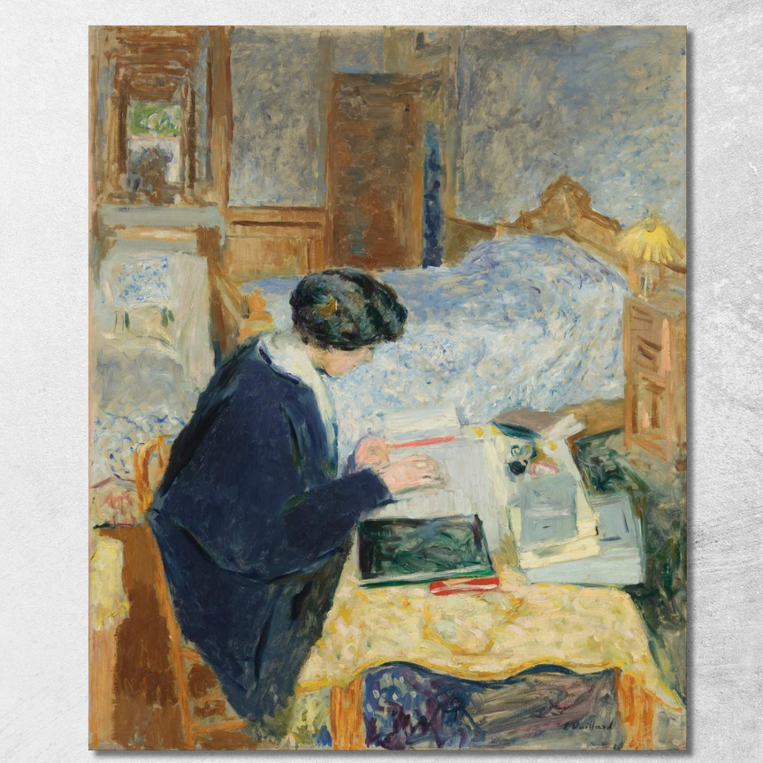 Lucy Hessel Leggendo Lucy Hessel Lisant Édouard Vuillard evu89 quadro stampato su tela Lucy Hessel Leggendo Lucy Hessel Lisant Édouard Vuillard evu89 quadro stampato su tela