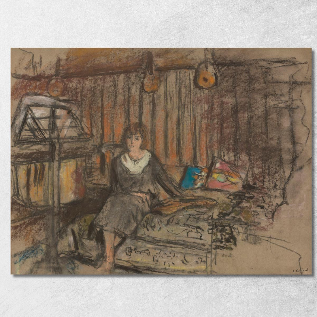 Studio Madame Fried Dreamer Édouard Vuillard evu97 quadro stampato su tela Studio Madame Fried Dreamer Édouard Vuillard evu97 quadro stampato su tela