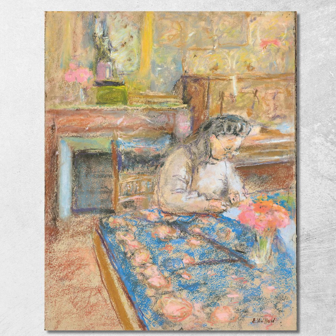 Madame Vuillard Scrive Vaucresson Édouard Vuillard evu113 quadro stampato su tela Madame Vuillard Scrive Vaucresson Édouard Vuillard evu113 quadro stampato su tela