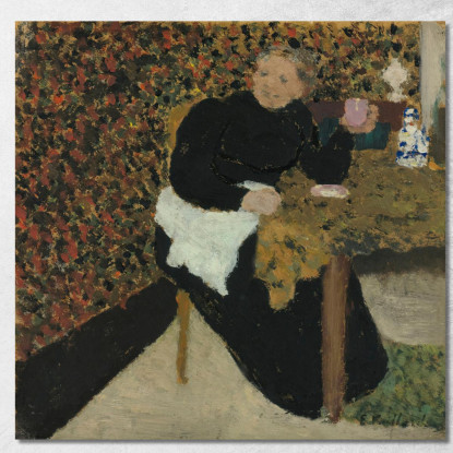 Madame Vuillard Con Una Tazza Rosa Édouard Vuillard evu114 quadro stampato su tela