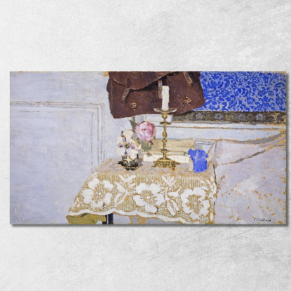 Natura Morta Con Candelabro [Il Candelabro] Édouard Vuillard evu124 quadro stampato su tela