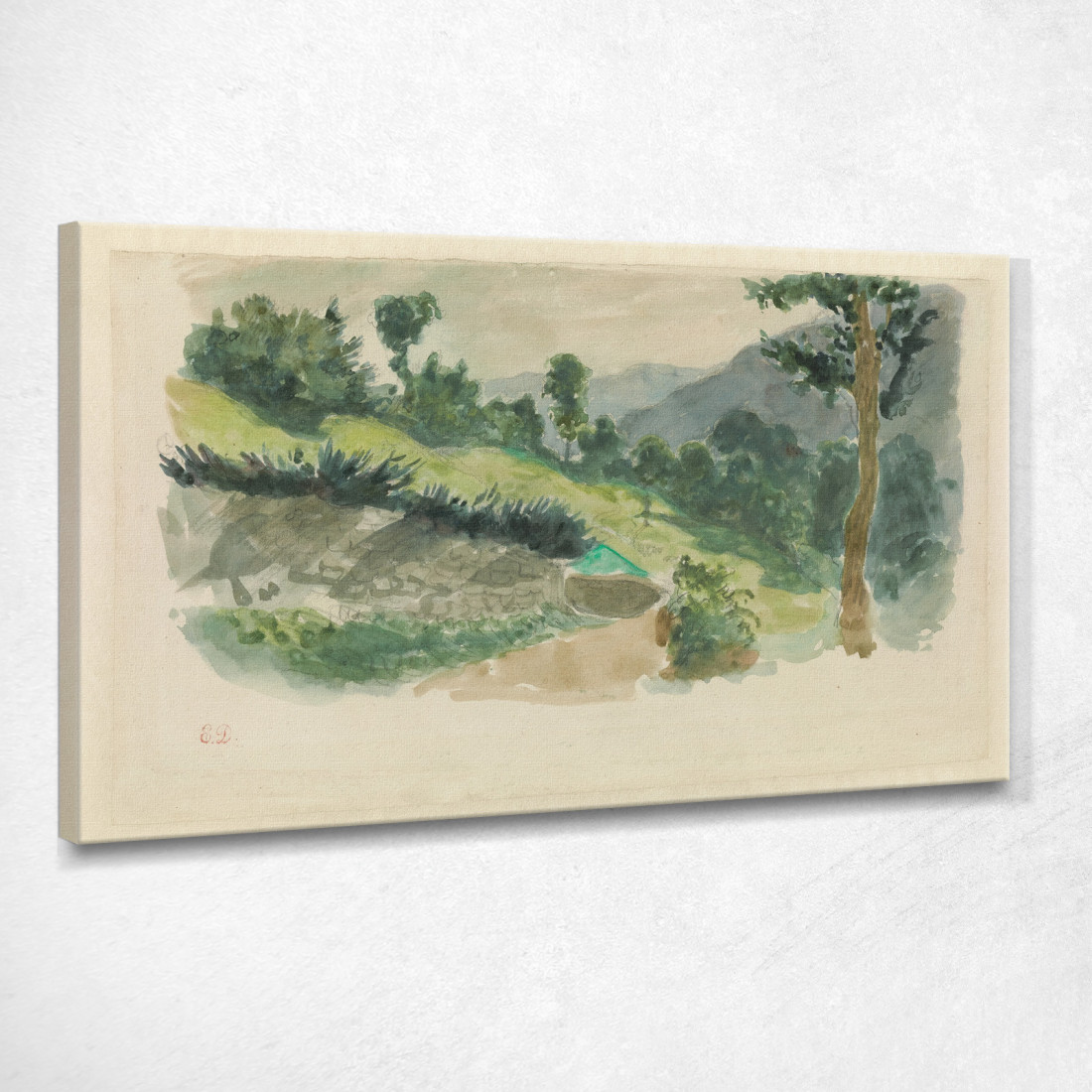 Sentiero Sul Fianco Di Una Montagna Eaux-Bonnes Nei Pirenei Eugène Delacroix edx88 quadro stampato su tela Sentiero Sul Fianco Di Una Montagna Eaux-Bonnes Nei Pirenei Eugène Delacroix edx88 quadro stampato su tela
