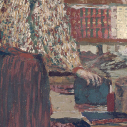 Personaggi In Un Interno. La Scelta Dei Libri Édouard Vuillard evu132 quadro stampato su tela