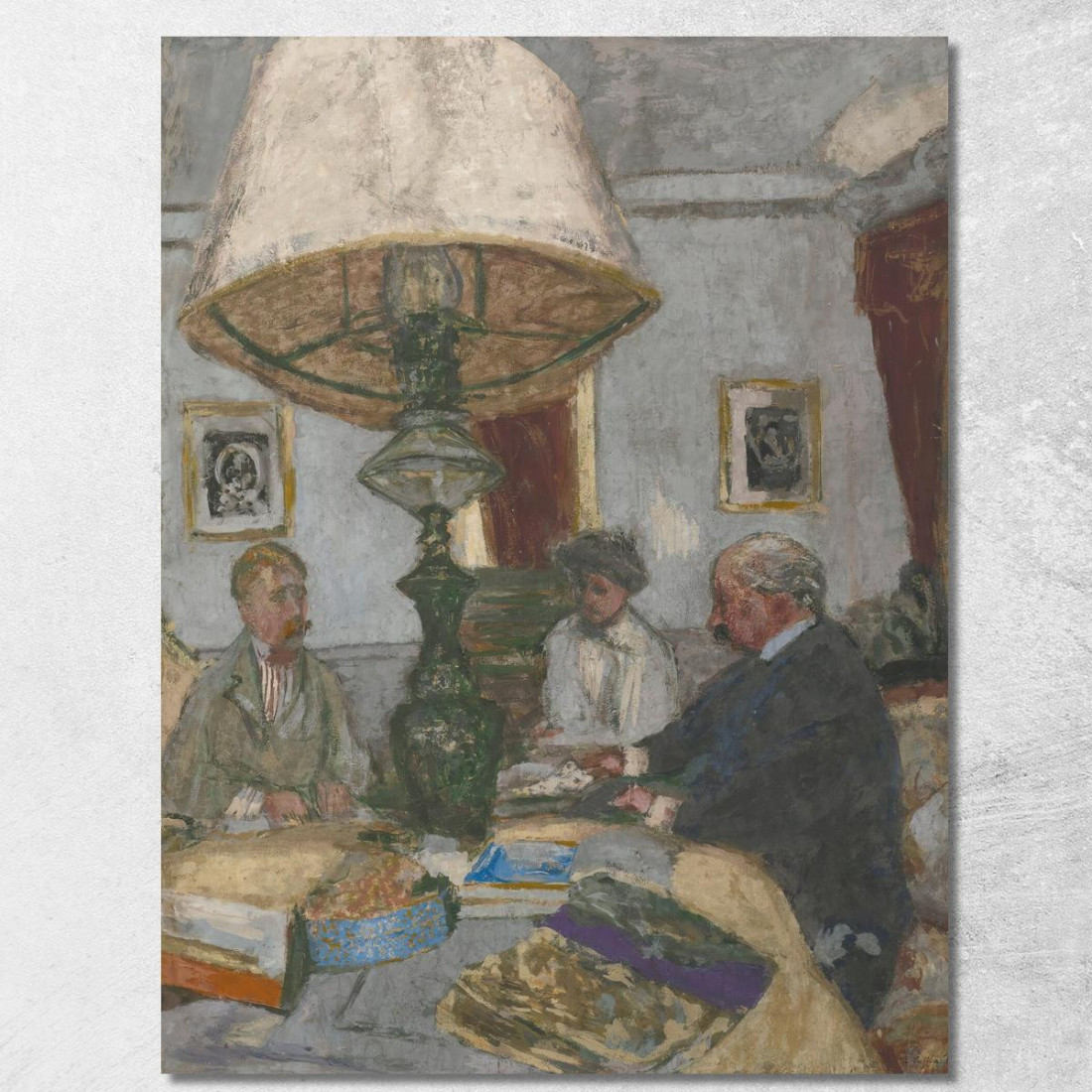 Sotto La Grande Lampada A Saint-Jacut Édouard Vuillard evu149 quadro stampato su tela Sotto La Grande Lampada A Saint-Jacut Édouard Vuillard evu149 quadro stampato su tela