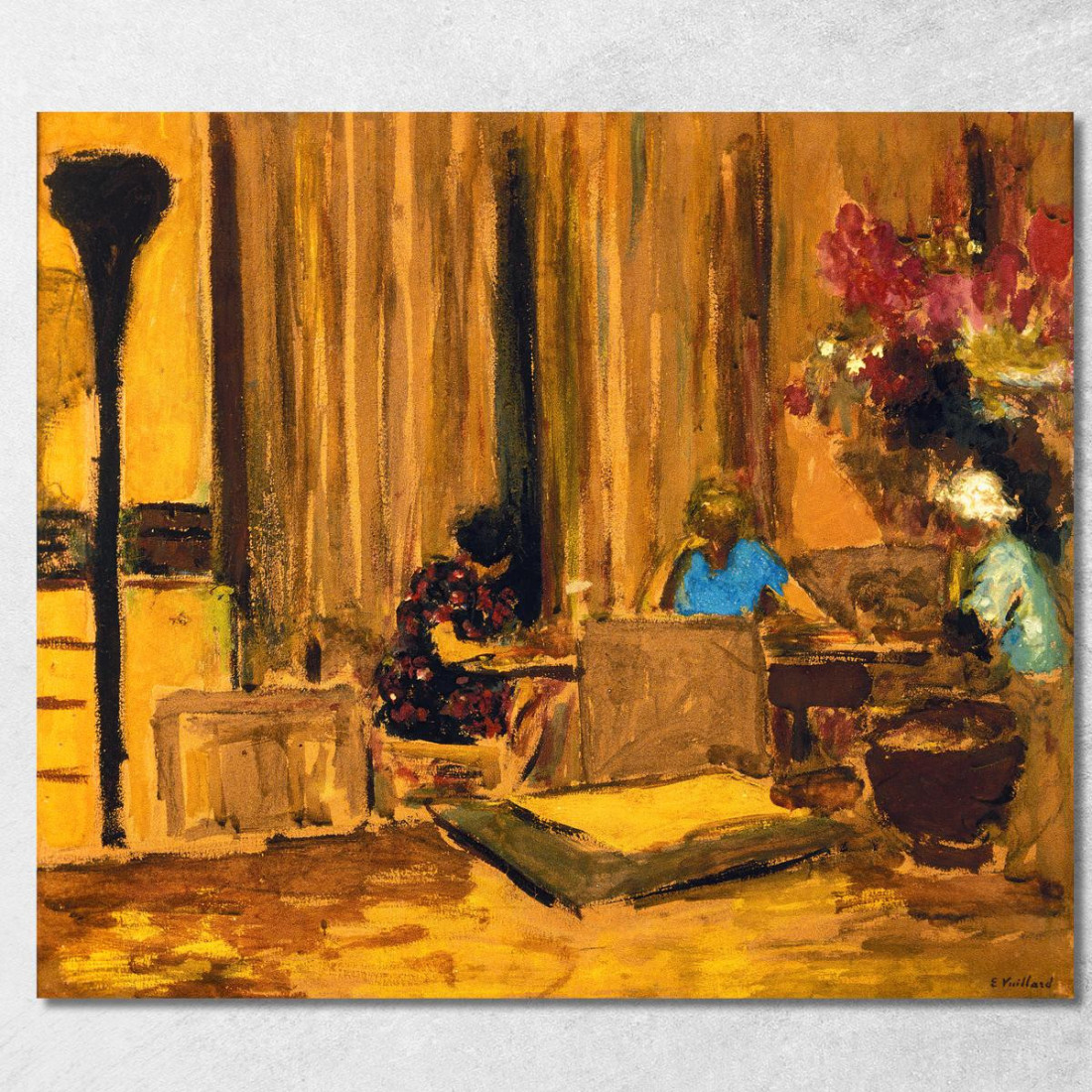 La Sala Da Biliardo Al Castello Di Clayes Édouard Vuillard evu156 quadro stampato su tela La Sala Da Biliardo Al Castello Di Clayes Édouard Vuillard evu156 quadro stampato su tela