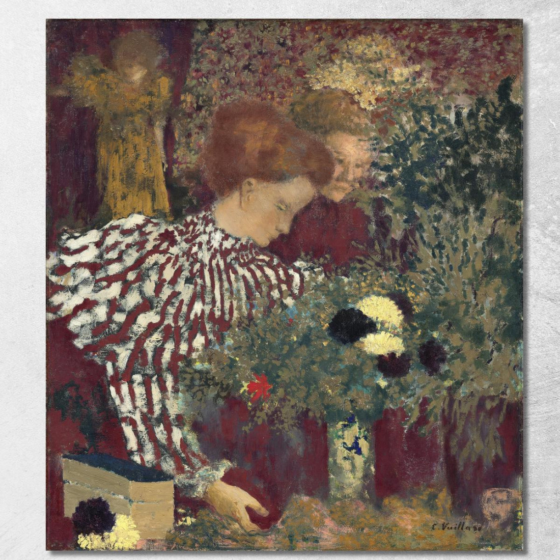 Donna In Abito A Righe Édouard Vuillard evu175 quadro stampato su tela Donna In Abito A Righe Édouard Vuillard evu175 quadro stampato su tela