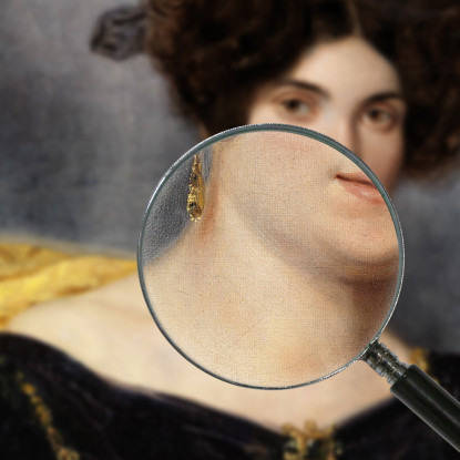 Ritratto Di Signora François Simon Eugène Delacroix edx97 quadro stampato su tela