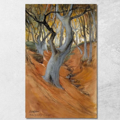 Foresta Di Faggi Albert Edelfelt aed7 quadro stampato su tela