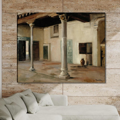 Cortile A Toledo Albert Edelfelt aed17 quadro stampato su tela