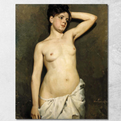 Studio Di Nudo Femminile Albert Edelfelt aed25 quadro stampato su tela