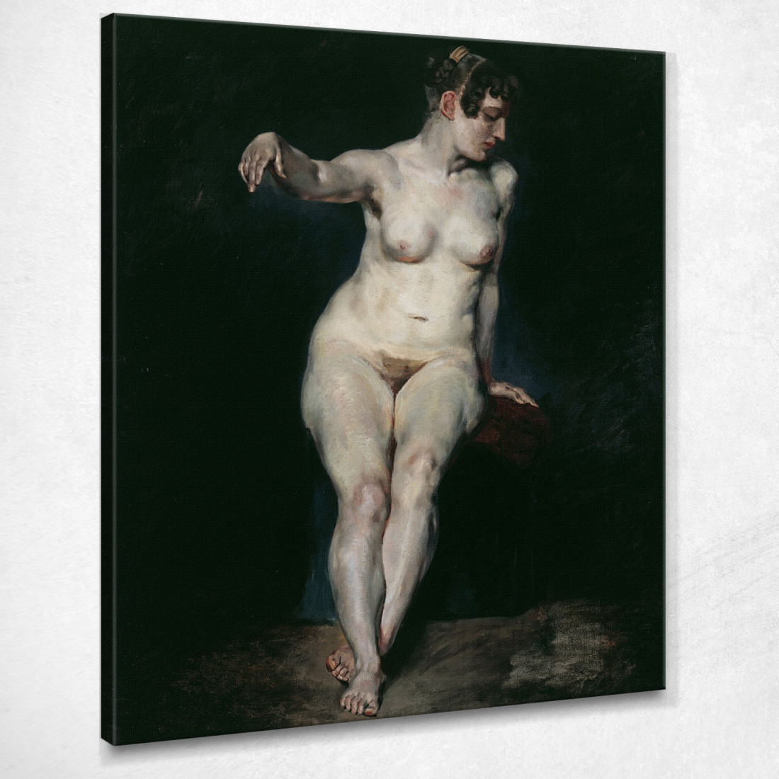 Mademoiselle Rose Nuda Seduta Eugène Delacroix edx105 quadro stampato su tela Mademoiselle Rose Nuda Seduta Eugène Delacroix edx105 quadro stampato su tela