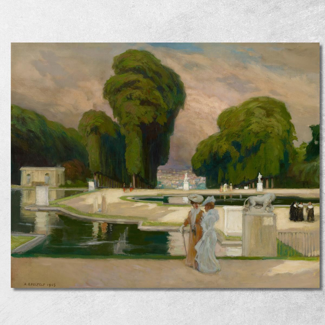 Da St. Cloud Park Parigi Albert Edelfelt aed29 quadro stampato su tela