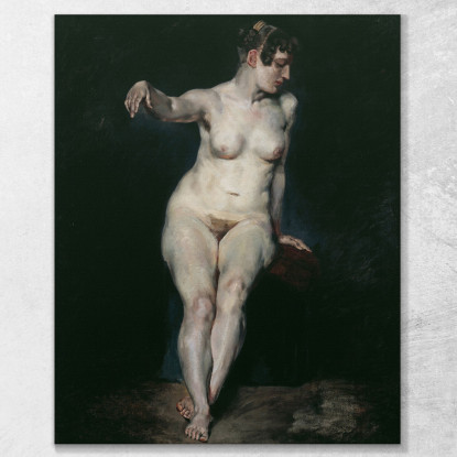 Mademoiselle Rose Nuda Seduta Eugène Delacroix edx105 quadro stampato su tela