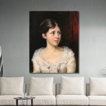 Ragazza In Abito Bianco Albert Edelfelt aed31 quadro stampato su tela