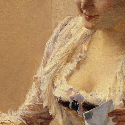 Signora Che Scrive Una Lettera Albert Edelfelt aed49 quadro stampato su tela