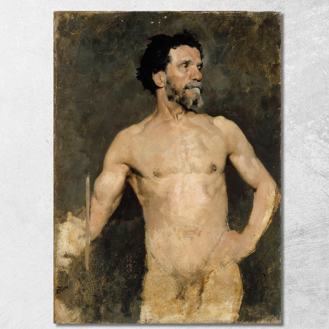 Studio Del Modello Maschile Albert Edelfelt aed59 quadro stampato su tela Studio Del Modello Maschile Albert Edelfelt aed59 quadro stampato su tela