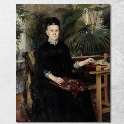 Ritratto Della Signora Anna Sinebrychoff Albert Edelfelt aed84 quadro stampato su tela