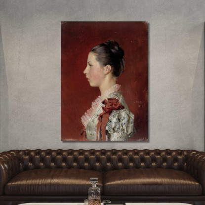 Ritratto Della Sorella Dell'Artista Annie Edelfelt Albert Edelfelt aed89 quadro stampato su tela