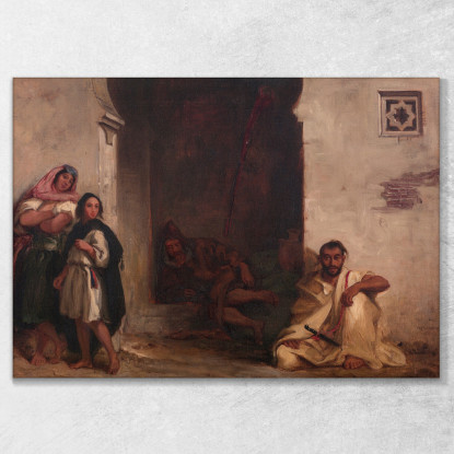 Strada A Meknes  Eugène Delacroix edx114 quadro stampato su tela