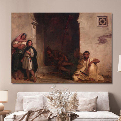 Strada A Meknes  Eugène Delacroix edx114 quadro stampato su tela