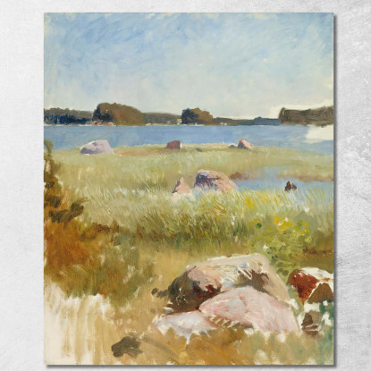 Paesaggio Dell'Arcipelago Incompiuto Albert Edelfelt aed105 quadro stampato su tela