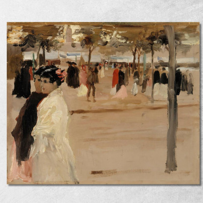 Studio Per La Shore Road A San Telmo Siviglia Albert Edelfelt aed123 quadro stampato su tela