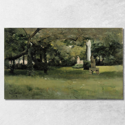 Il Giardino Del Museo Cluny A Parigi Albert Edelfelt aed130 quadro stampato su tela