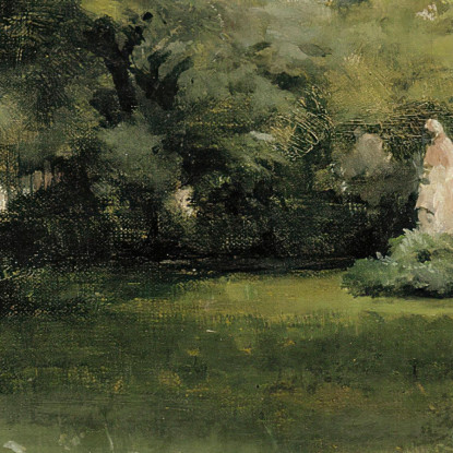 Il Giardino Del Museo Cluny A Parigi Albert Edelfelt aed130 quadro stampato su tela