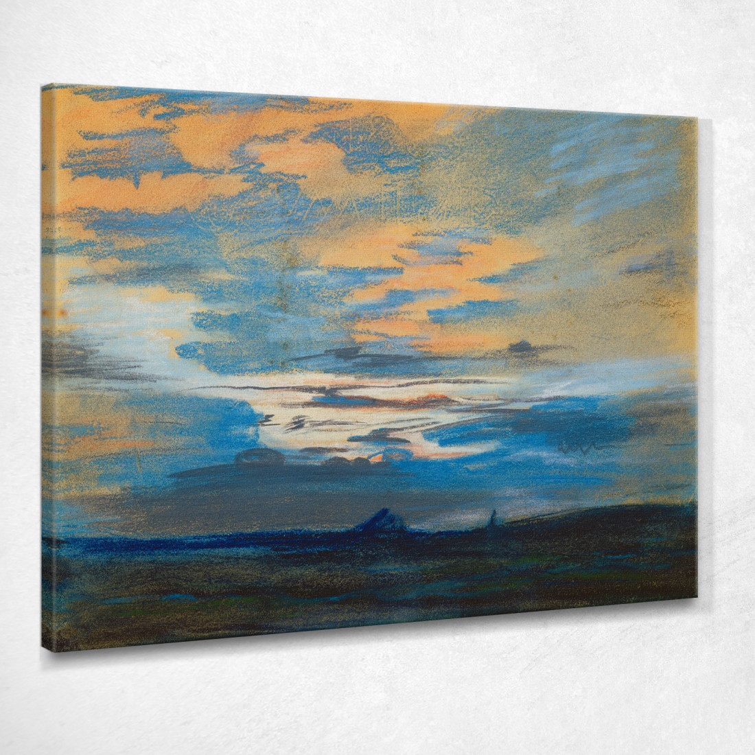 Tramonto 2 Eugène Delacroix edx120 quadro stampato su tela Tramonto 2 Eugène Delacroix edx120 quadro stampato su tela