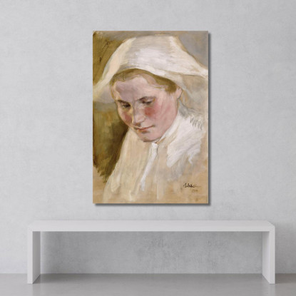 Testa Di Donna Albert Edelfelt aed151 quadro stampato su tela