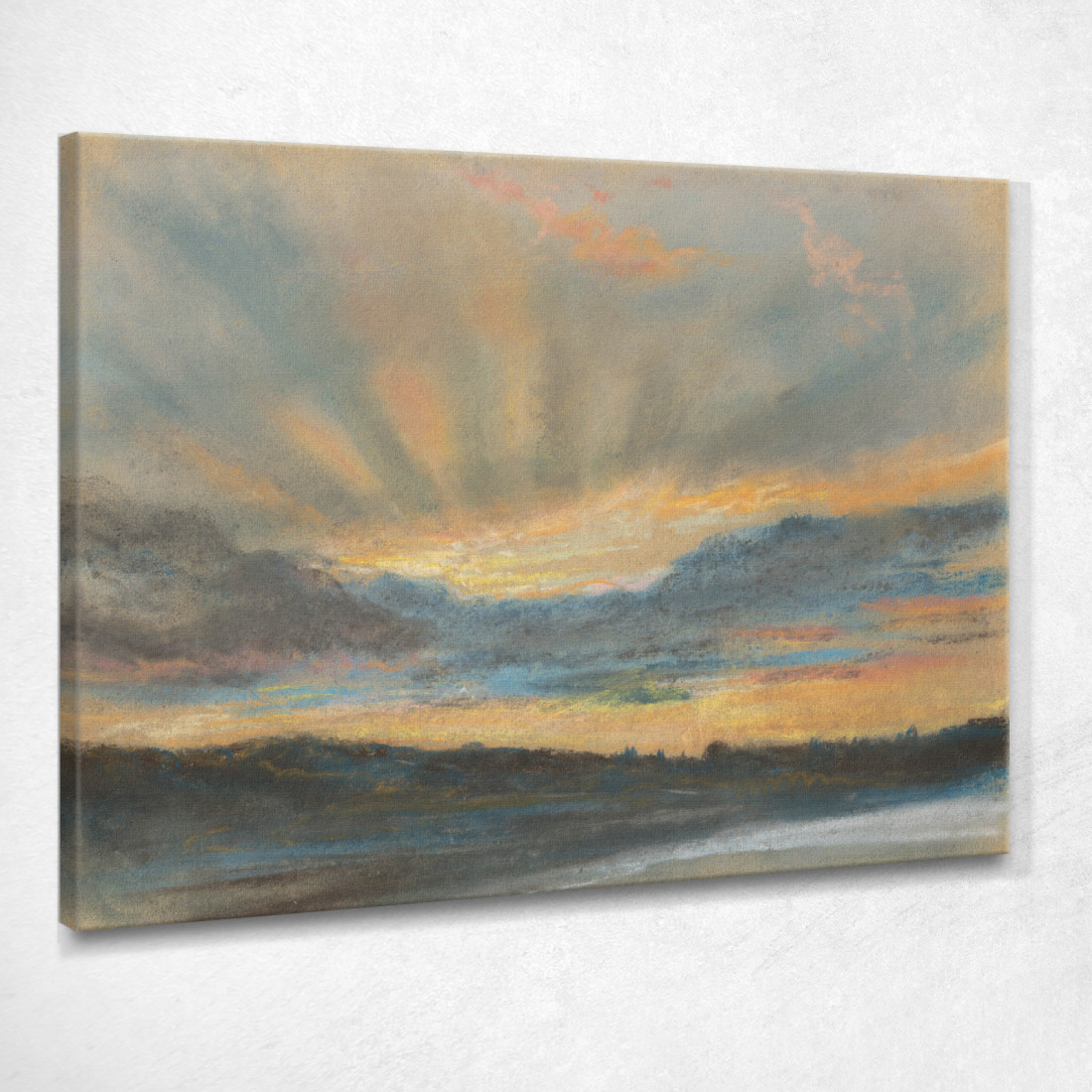 Tramonto Eugène Delacroix edx121 quadro stampato su tela Tramonto Eugène Delacroix edx121 quadro stampato su tela