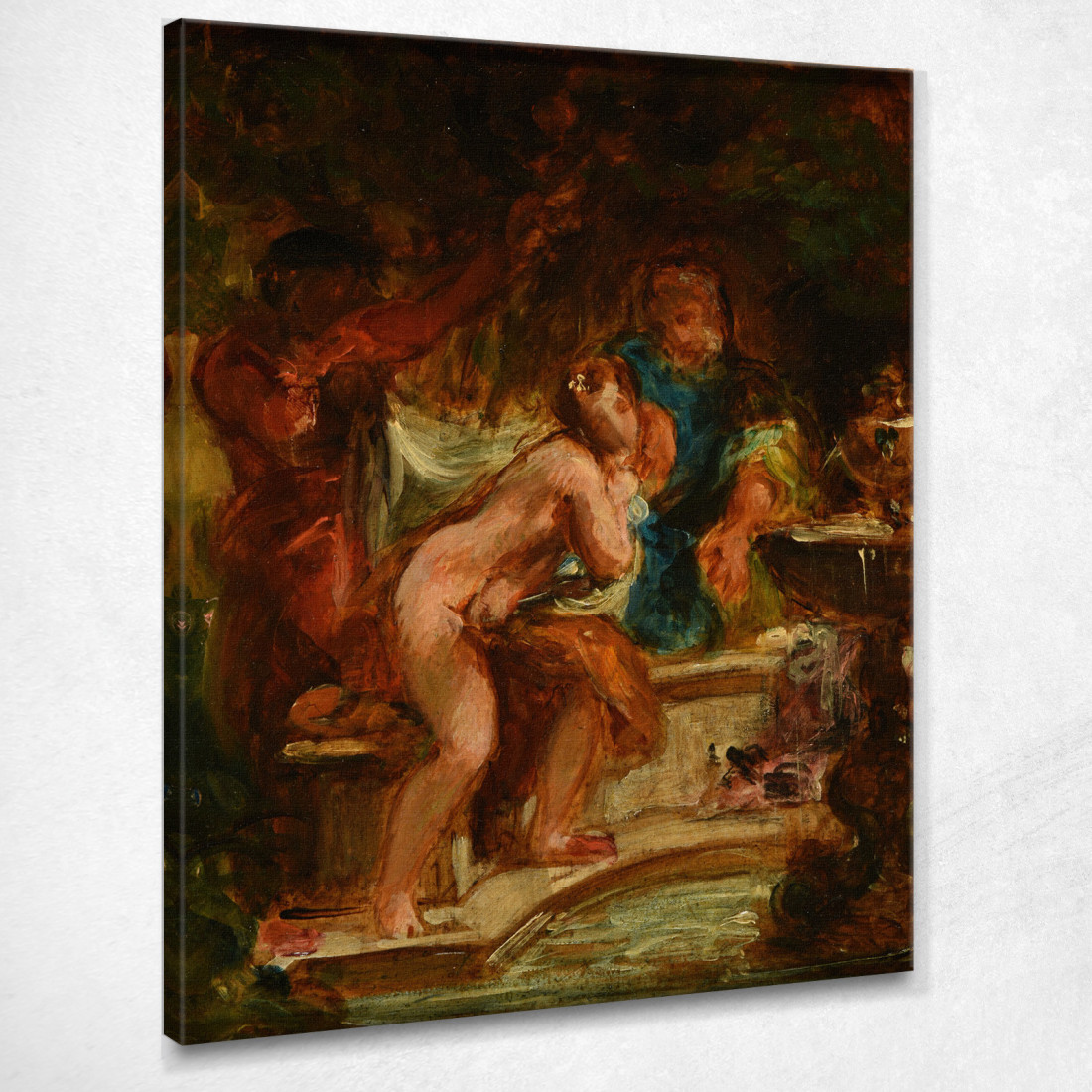 Suzanne E I Vecchi Eugène Delacroix edx122 quadro stampato su tela Suzanne E I Vecchi Eugène Delacroix edx122 quadro stampato su tela