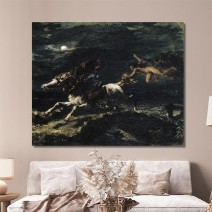 Tam O Shanter Inseguito Dalle Streghe Eugène Delacroix edx123 quadro stampato su tela