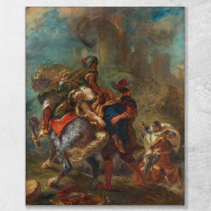 Il Rapimento Di Rebecca Eugène Delacroix edx124 quadro stampato su tela