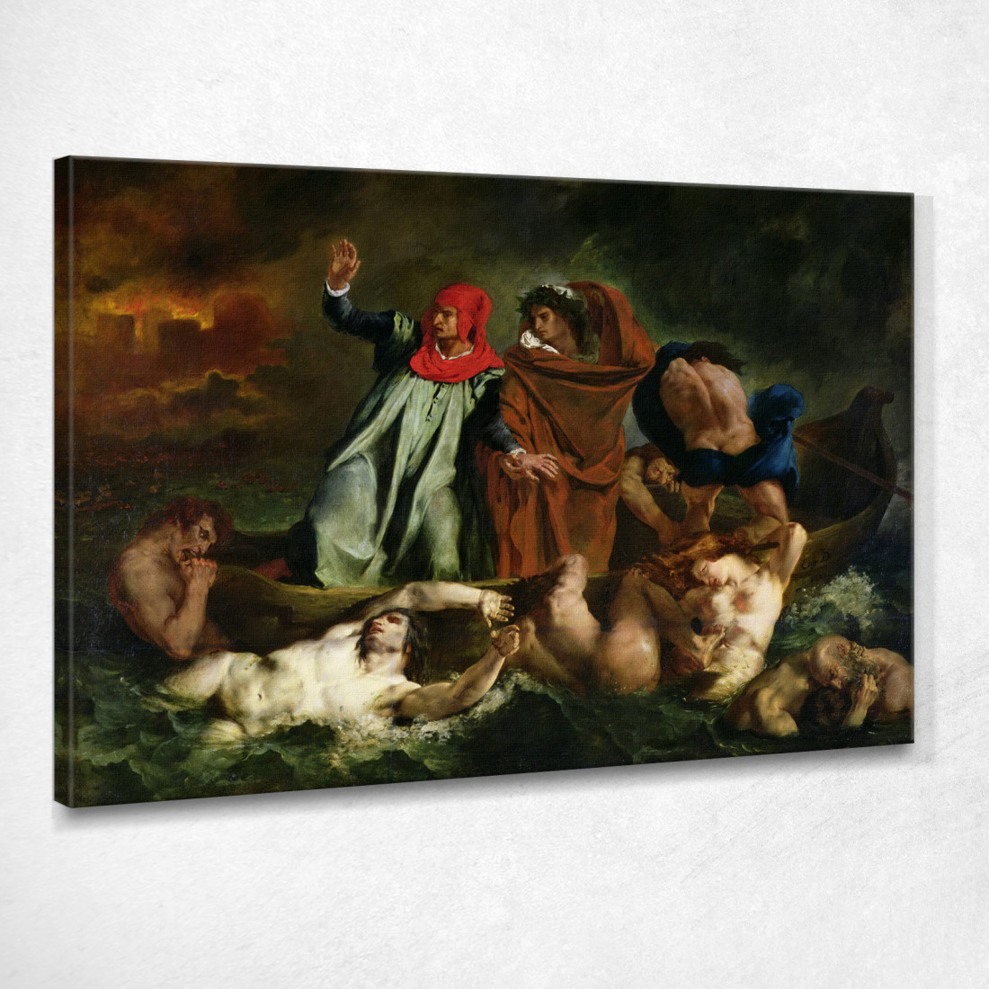 La Barca Di Dante Eugène Delacroix edx126 quadro stampato su tela La Barca Di Dante Eugène Delacroix edx126 quadro stampato su tela