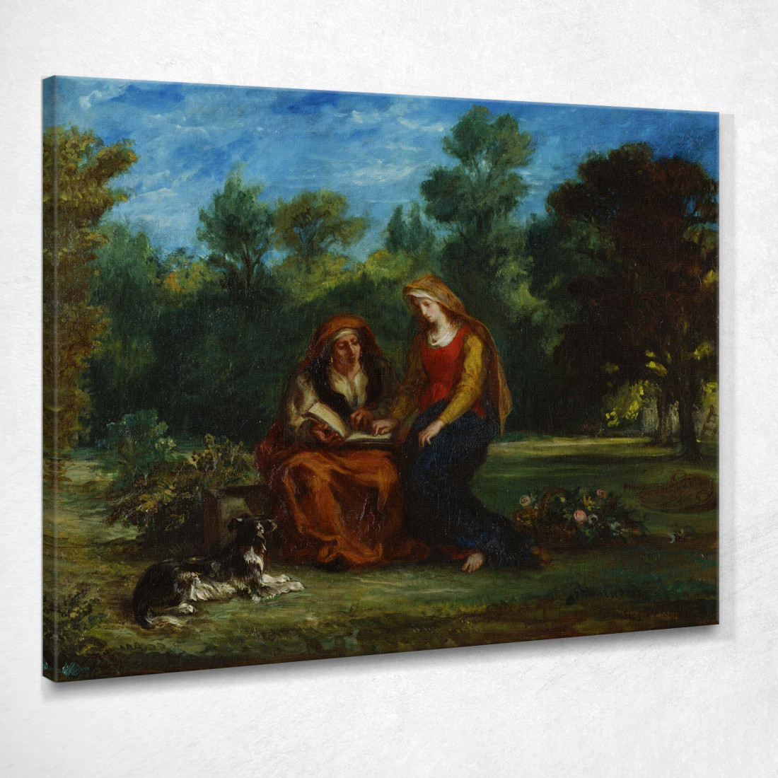 L'Educazione Della Vergine Eugène Delacroix edx131 quadro stampato su tela L'Educazione Della Vergine Eugène Delacroix edx131 quadro stampato su tela