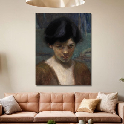 Studio Della Testa Di Un Ragazzo Alice Pike Barney apb102 quadro stampato su tela