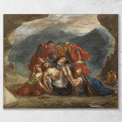 Il Lutto Di Cristo Eugène Delacroix edx135 quadro stampato su tela