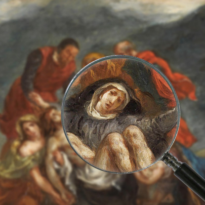 Il Lutto Di Cristo Eugène Delacroix edx135 quadro stampato su tela