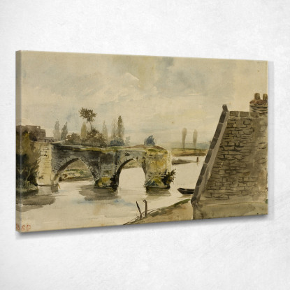 Il Ponte Vecchio A Nantes Eugène Delacroix edx137 quadro stampato su tela